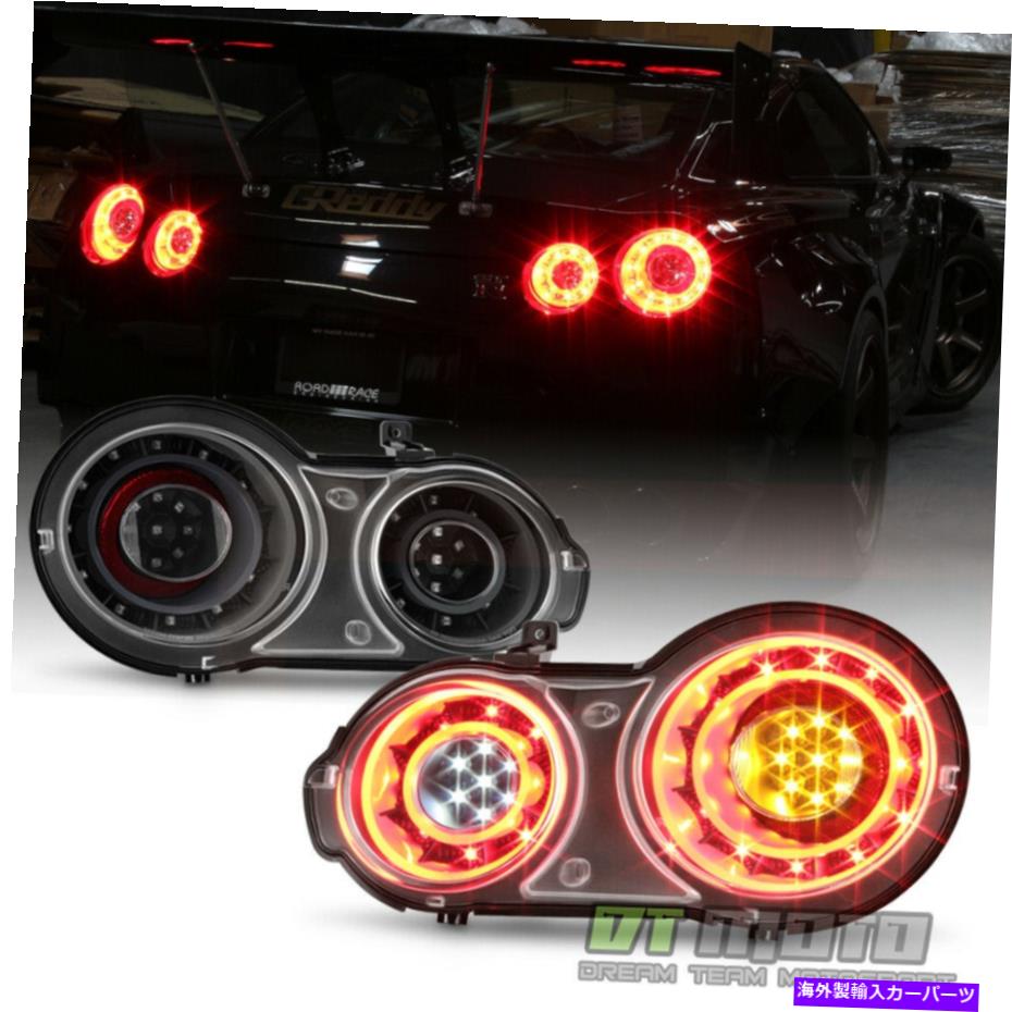 USテールライト 2009-2017 GT-R R R35 SPECH LEDテールライトブレーキランプ09-17左+右 Black For 2009-2017 GT-R R35 SpecV LED Tail Lights Brake Lamps 09-17 Left+Right【並行輸入品】