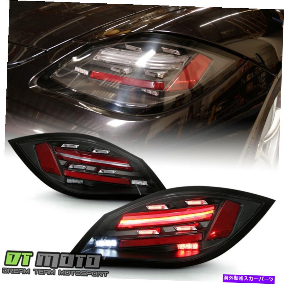 USテールライト 2009-2012 Porsche Cayman / Boxster 987.2 [718スタイル]黒LEDテールライトランプ 2009-2012 Porsche Cayman/Boxster 987.2 [718 Style] Black LED Tail Lights Lamps【並行輸入品】
