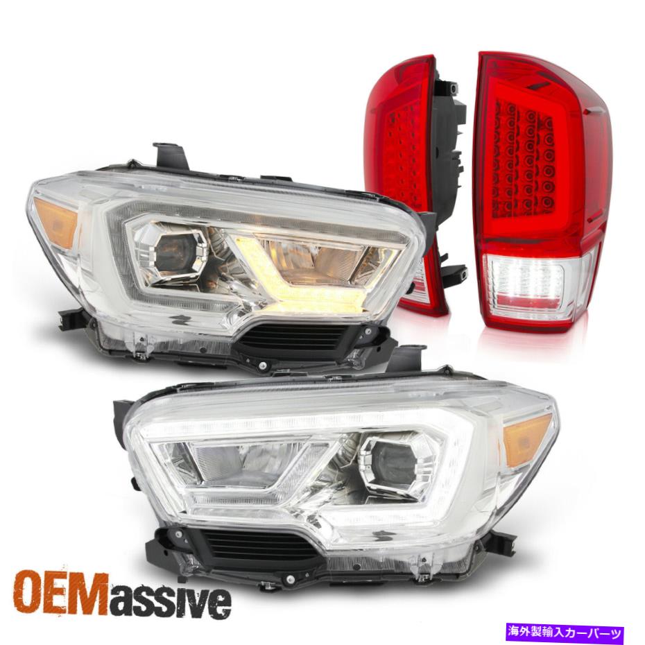 USテールライト 16~21トヨタタコマSR / SR5 LEDライトチューブヘッドライト＆テールランプセット For 16-21 Toyota Tacoma SR / SR5 LED Light Tube Headlights & Tail Lamps Set【並行輸入品】｜Us Custom Parts Shop USDM