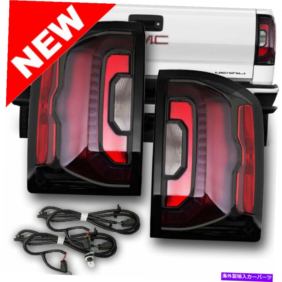 USテールライト カスタムブラックデナールLEDテールライト14-19 GMCシエラドライバ旅客サイドセット CUSTOM BLACK DENALI LED TAIL LIGHTS 14-19 GMC SIERRA DRIVER PASSENGER SIDE SET【並行輸入品】|Us Custom Parts Shop USDM
