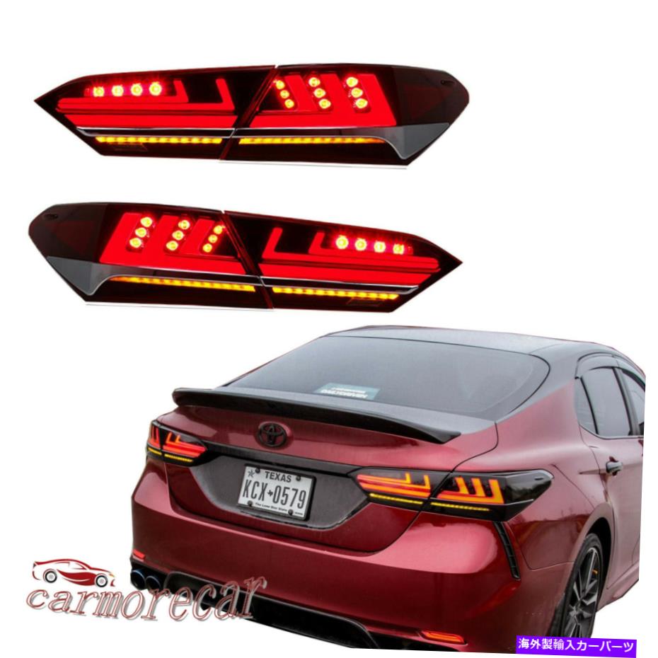 USテールライト 煙ダークLEDテールライトアセンブリLEDリアランプ2018 Smoke Dark LED Tail Lights Assembly LED Rear Lamps For Toyota Camry 2018【並行輸入品】
