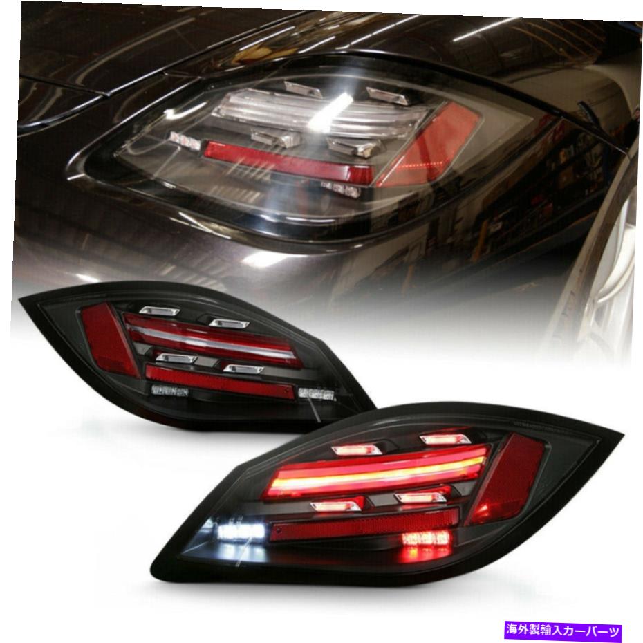 USテールライト Porsche 09-12 987 Boxster Cayman [718スタイル]順次LEDブラックテールライト For Porsche 09-12 987 Boxster Cayman [718 Style] Sequential LED Black Tail Light【並行輸入品】