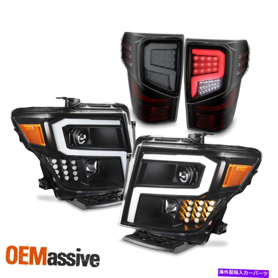 USテールライト 2016-2021日産タイタンLEDテールライト＆ヘッドライトコンベンション - ブラック For 2016-2021 Nissan Titan LED Tail Lights & Headlights Combo Assemblies - Black【並行輸入品】