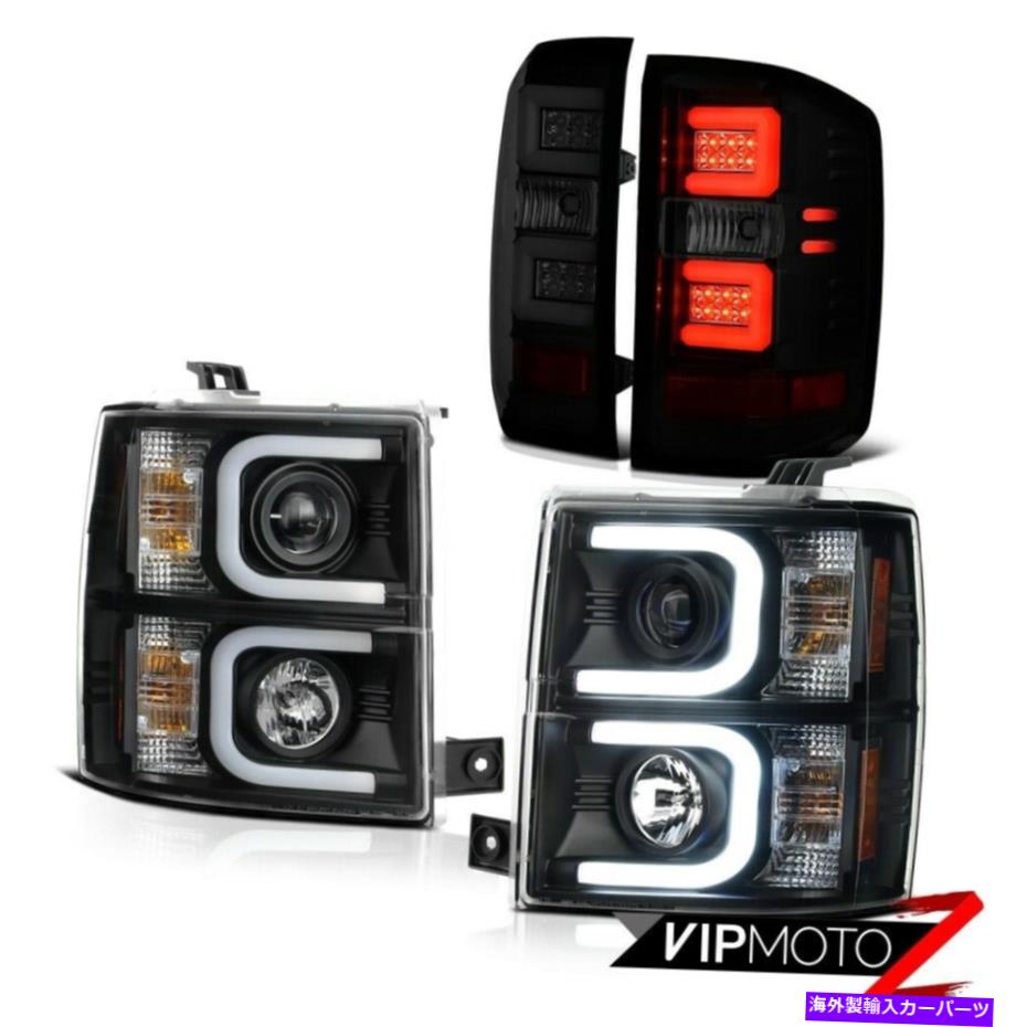 USテールライト 2014-2015 Silverado Z71 L.E.D DRL Haloヘッドライト光ファイバリアLEDテールライト 2014-2015 Silverado Z71 L.E.D DRL Halo Headlight Fiber Optic Rear LED Tail Light【並行輸入品】