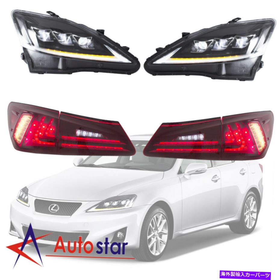 USテールライト 2006-2012 LEXUS IS250 IS350のLEDヘッドライト＆スモークテールライトセットIS350 LED Headlight & Smoked Tail Light Set For 2006-2012 Lexus IS250 IS350 IS F【並行輸入品】｜Us Custom Parts Shop USDM
