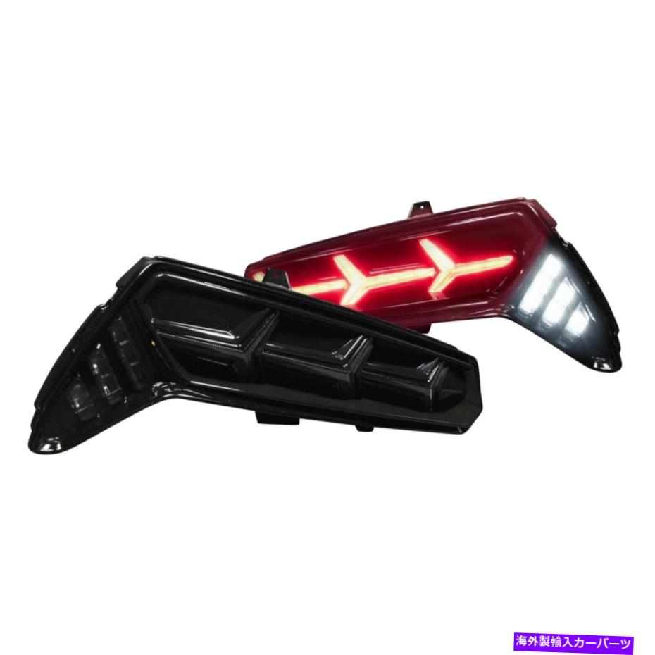USテールライト Chevy Corvette 14-19 XBブラック/スモークシーケンシャル光ファイバーLEDテールライト For Chevy Corvette 14-19 XB Black/Smoke Sequential Fiber Optic LED Tail Lights【並行輸入品】｜Us Custom Parts Shop USDM