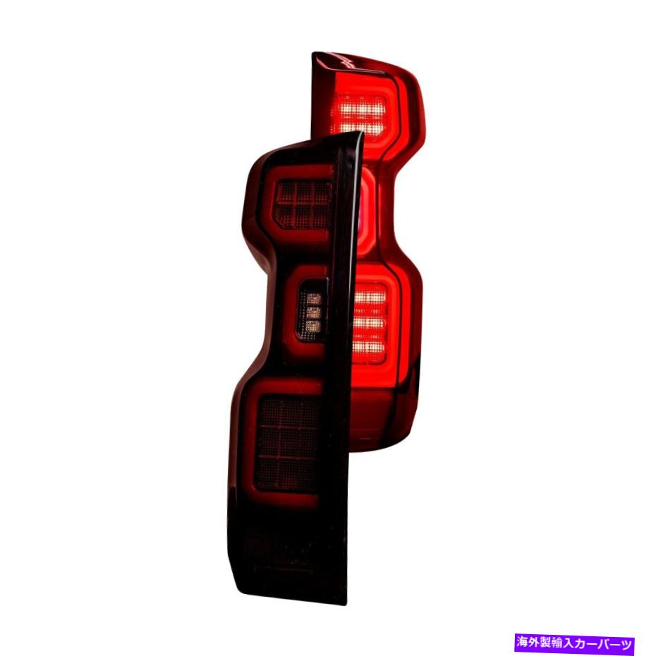 USテールライト Chevy Silverado 2500 HD 20 Recon Black Red / Skok繊維光学LEDテールライト For Chevy Silverado 2500 HD 20 Recon Black Red/Smoke Fiber Optic LED Tail Lights【並行輸入品】