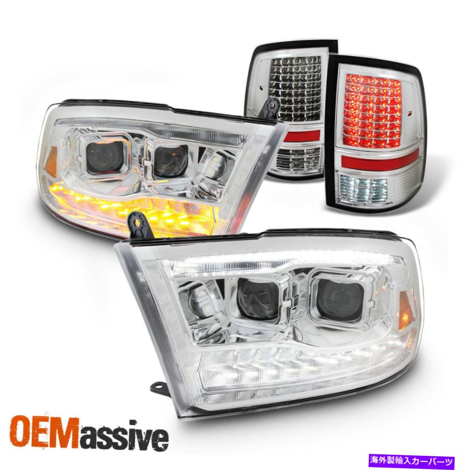 USテールライト ドッジRAMプロジェクターライトバースタイル+ LEDテールライトのヘッドライトの交換 Headlights Replacement For Dodge Ram Projector Light Bar Style+ LED Tail Lights【並行輸入品】