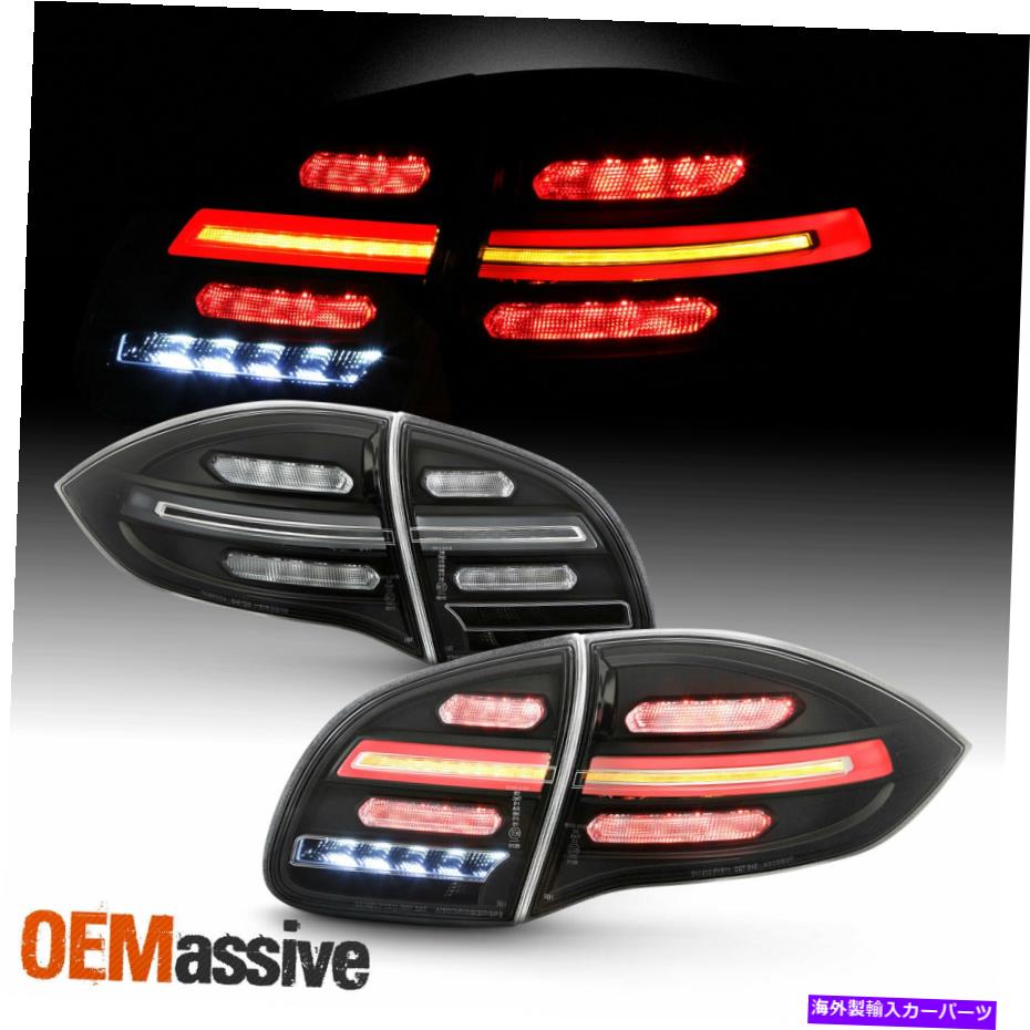 USテールライト 2011-2014 Porsche Cayenne 958 LED順次シグナルブラックテールライト For 2011-2014 Porsche Cayenne 958 LED Running Sequential Signal Black Tail Light【並行輸入品】
