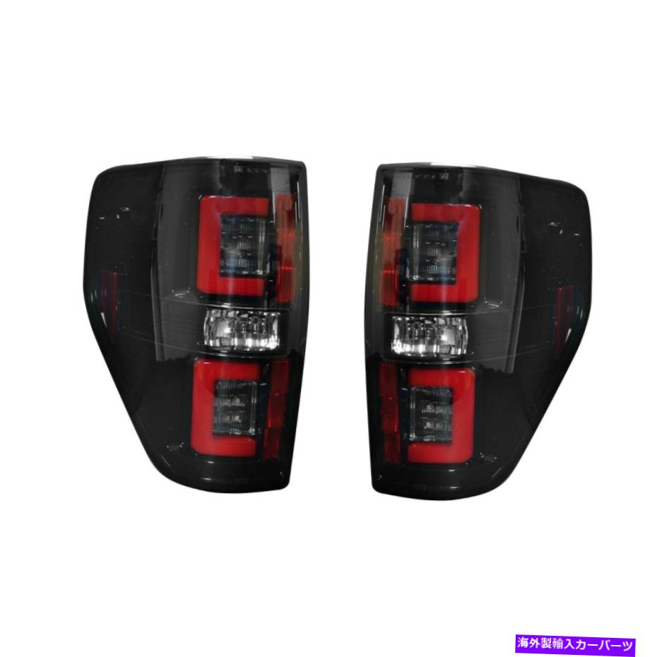 USテールライト 2009年 - 2014 F-150ブラック/スモークファイバーLEDテールライト264368BK Recon For 2009 - 2014 F-150 Black/Smoke Fiber Optic LED Tail Lights 264368BK【並行輸入品】|Us Custom Parts Shop USDM