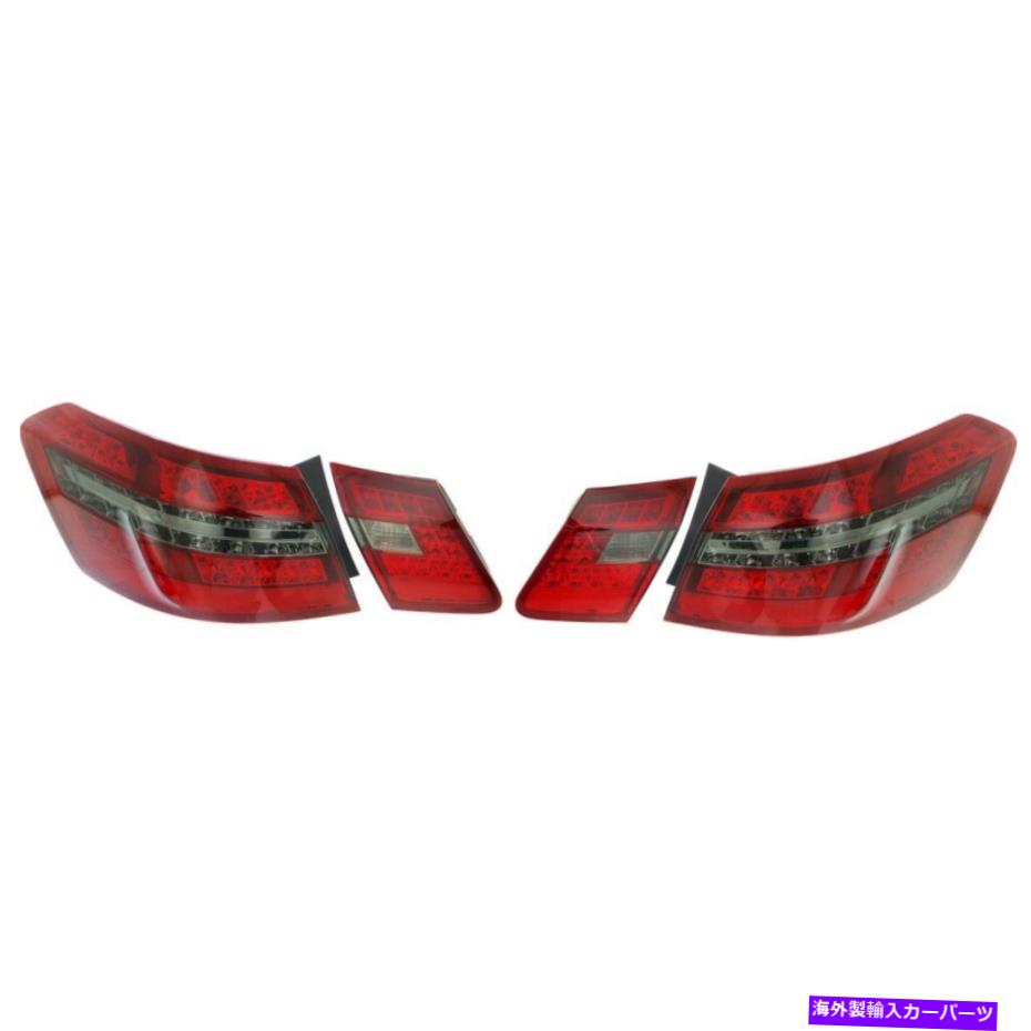 USテールライト 2010-2013のテールライトMercedes-Benz E63 AMG 4スモークレンズと赤レンズのセット Tail Light For 2010-2013 Mercedes-Benz E63 AMG Set of 4 Smoked and Red Lens【並行輸入品】