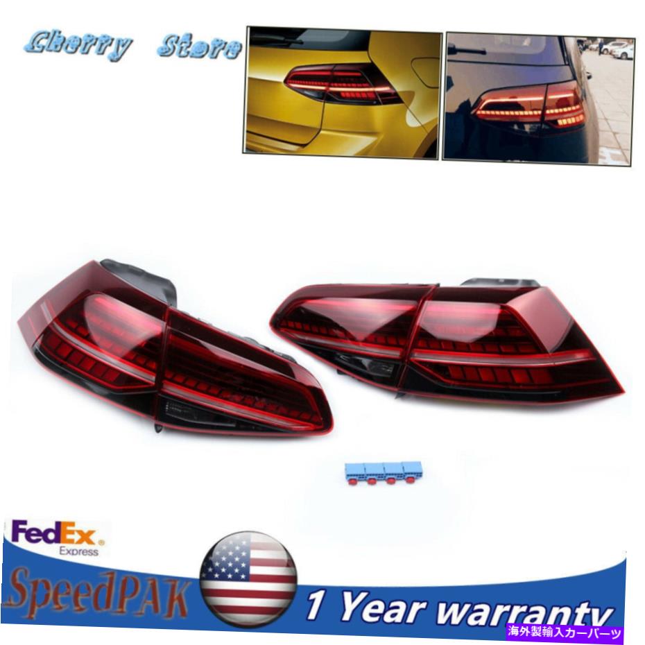 USテールライト ダイナミックLED Taillightテールランプライト左右フィット14~18 VW GOLF GTI R Dynamic LED Taillight Tail Lamps Lights Left&Right Fit For 14-18 VW Golf GTI R【並行輸入品】