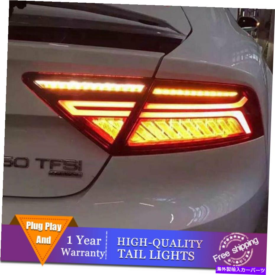 USテールライト Audi A7 2012-2018赤いLED後部ライトのための新しいLEDのテールライトアセンブリ New LED Taillights Assembly For Audi A7 2012-2018 Red LED Rear lights【並行輸入品】