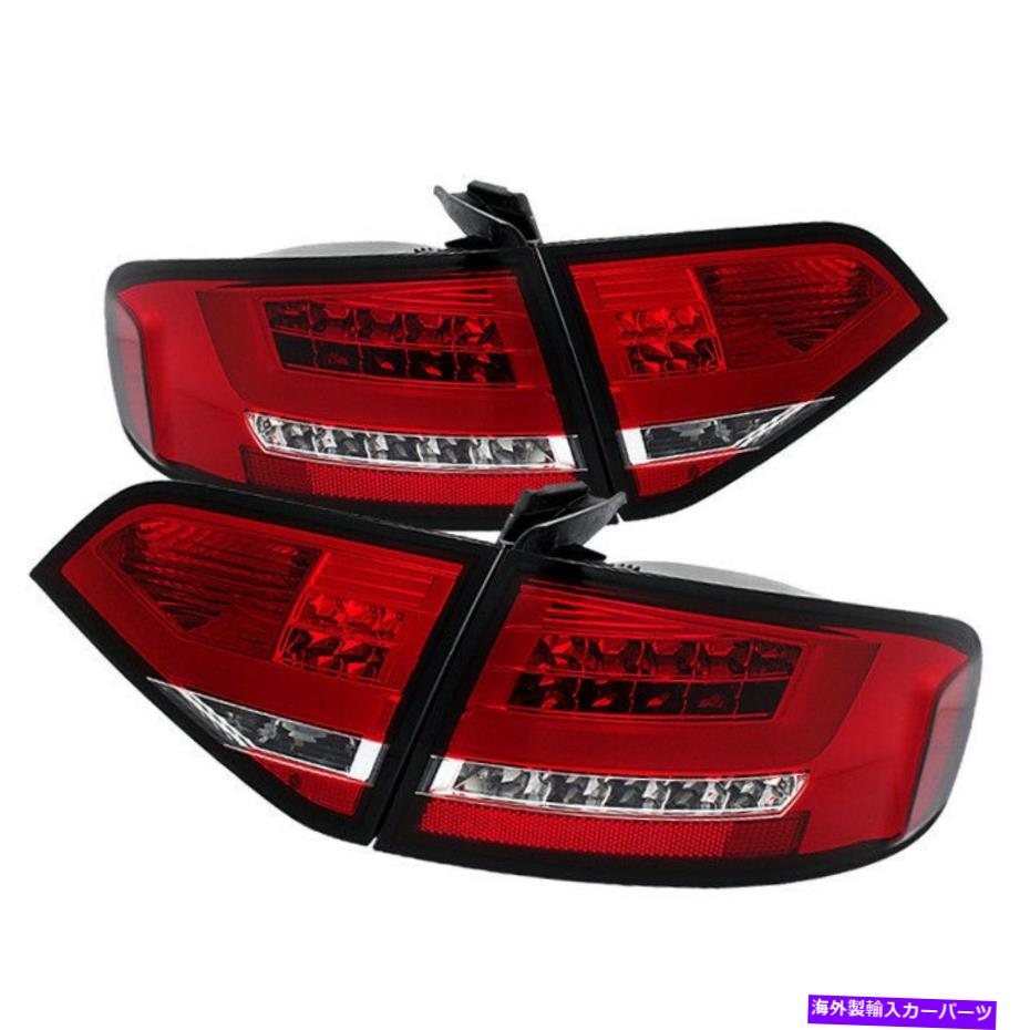 USテールライト スパイダー-2009-12アウディA4 4DRレッドクリアLEDテールライト5076359 Spyder -2009-12 Audi A4 4Dr Red Clear LED Tail Lights 5076359【並行輸入品】