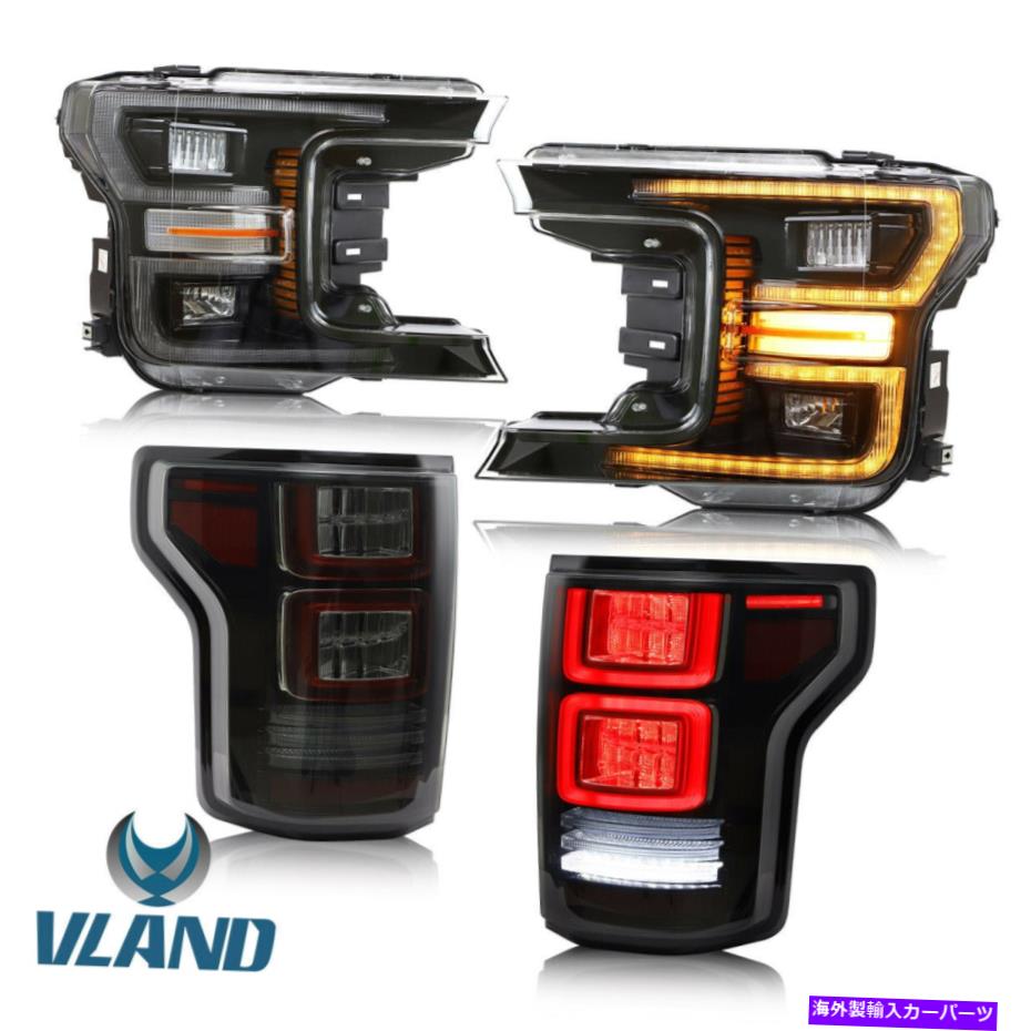 USテールライト 2018-2020 Ford F150 F-150 LED DRLプロジェクターヘッドライト&テールライトブラック For 2018-2020 Ford F150 F-150 LED DRL Projector Headlights & Tail Lights Black【並行輸入品】|Us Custom Parts Shop USDM