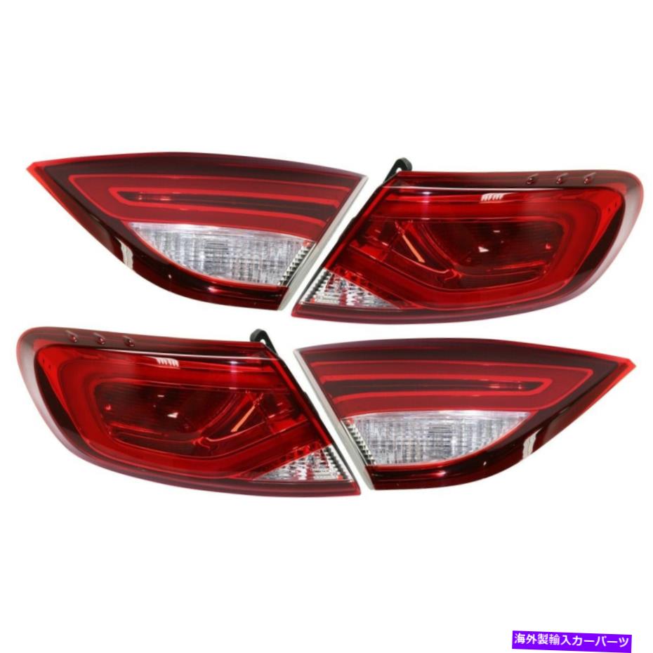 USテールライト 2015-2016 Chrysler 200のテールライト、左右の内側と外側のカーパ Tail Light For 2015-2016 Chrysler 200 Left and Right Inner and Outer CAPA【並行輸入品】
