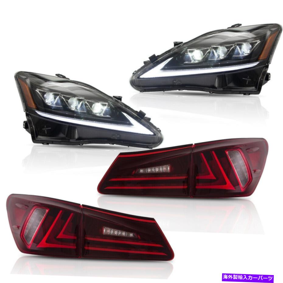 USテールライト Vland 2 * Red Tail Lights + 2 *琥珀色のヘッドライトLexus IS250 IS350はfです VLAND 2* Red Tail Lights + 2* Amber Headlights Fit For Lexus IS250 IS350 IS F【並行輸入品】 121,371円