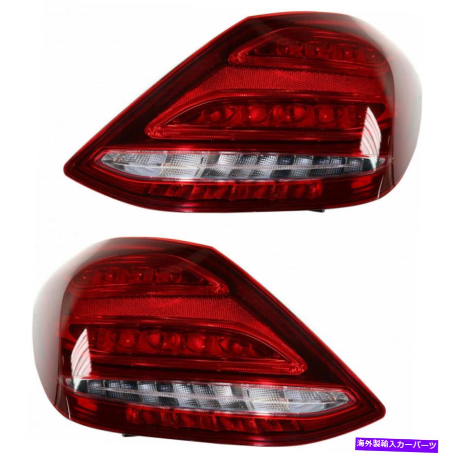 USテールライト Mercedes-Benz C43 AMGテールライト2017 2018 RHとLHペア/セットLEDセダンカーパ For Mercedes-Benz C43 AMG Tail Light 2017 2018 RH and LH Pair/Set LED Sedan CAPA【並行輸入品】