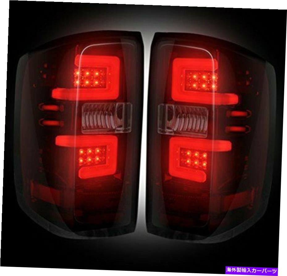 USテールライト Chevy Silverado 14-15（3RD Gen）LEDテールライト - ダークレッドスモークレンズ Chevy Silverado 14-15 (3rd GEN) LED TAIL LIGHTS - Dark Red Smoked Lens【並行輸入品】