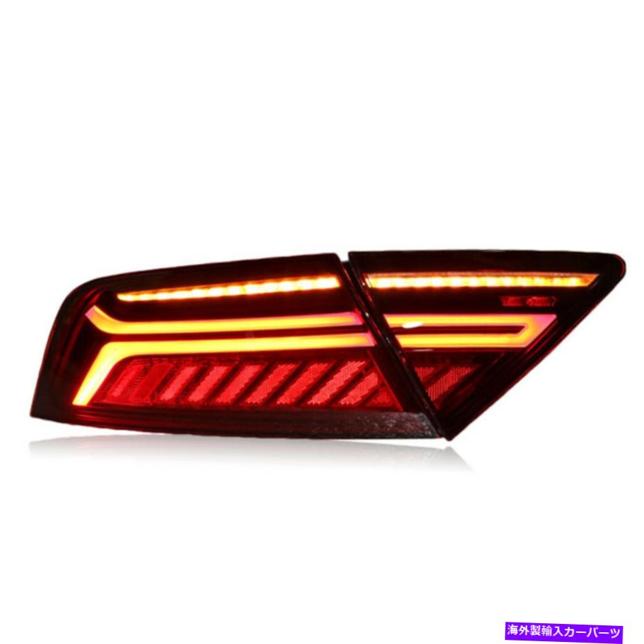USテールライト Audi A7 Cherry 2012-2018 LEDの動的ターン信号のためのLEDテールライトアセンブリ LED Tail Lights Assembly For Audi A7 Cherry 2012-2018 LED Dynamic turn signal【並行輸入品】 101,142円