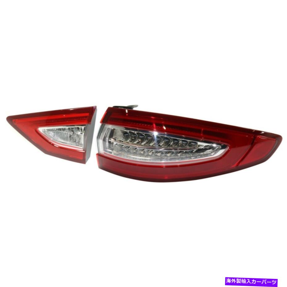 USテールライト 2013-2016 Ford Fusion Energiチタン右側の内側および外側の尾光 Tail Light For 2013-2016 Ford Fusion Energi Titanium Right Inner and Outer CAPA【並行輸入品】|Us Custom Parts Shop USDM