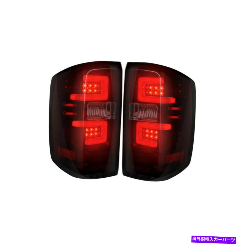 USテールライト 14-17 Silveradoブラックレッド/スモークファイバーLEDテールライト264238RBKのレコン Recon For 14-17 Silverado Black Red/Smoke Fiber Optic LED Tail Lights 264238RBK【並行輸入品】|Us Custom Parts Shop USDM