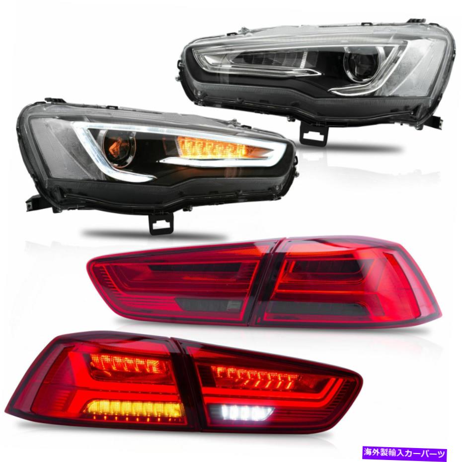 USテールライト 2008-2017 Lancer Headlights + Red Smooked Taillights Free Shipping to PR for 2008-2017 Lancer Headlights+RED SMOKED Taillights【並行輸入品】｜Us Custom Parts Shop USDM