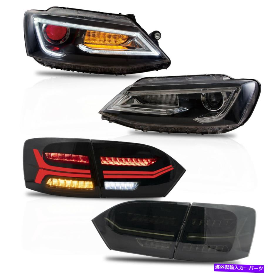 USテールライト Vland Modded Led Headlights W / Demon Eys + 2011-2014 VW Jetta VLAND Modded LED Headlights w/DEMON EYS+SMOKED Taillights for 2011-2014 VW JETTA【並行輸入品】｜Us Custom Parts Shop USDM