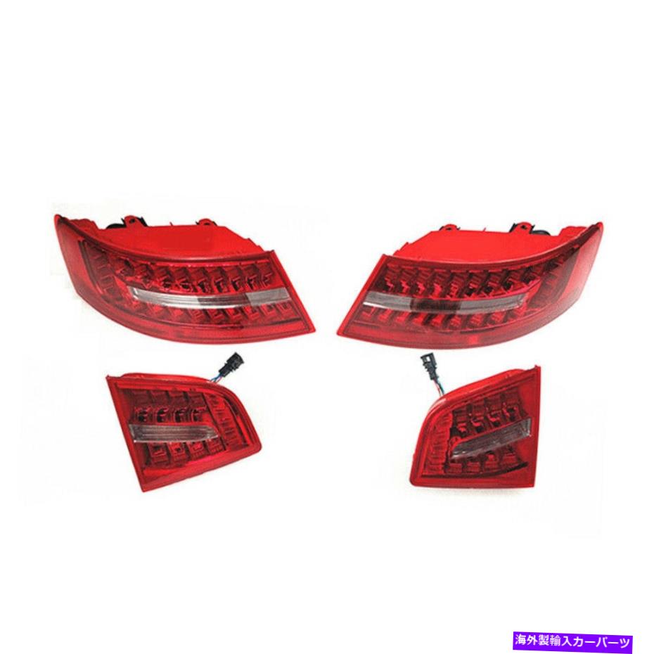 USテールライト Audi A6 S6 S6 SEDAN 2009 2011レッドレンズLEDランプテールライト4x Fit for Audi A6 S6 RS6 Sedan 2009 2010 2011 Red Lens LED Lamp Tail Light 4x【並行輸入品】