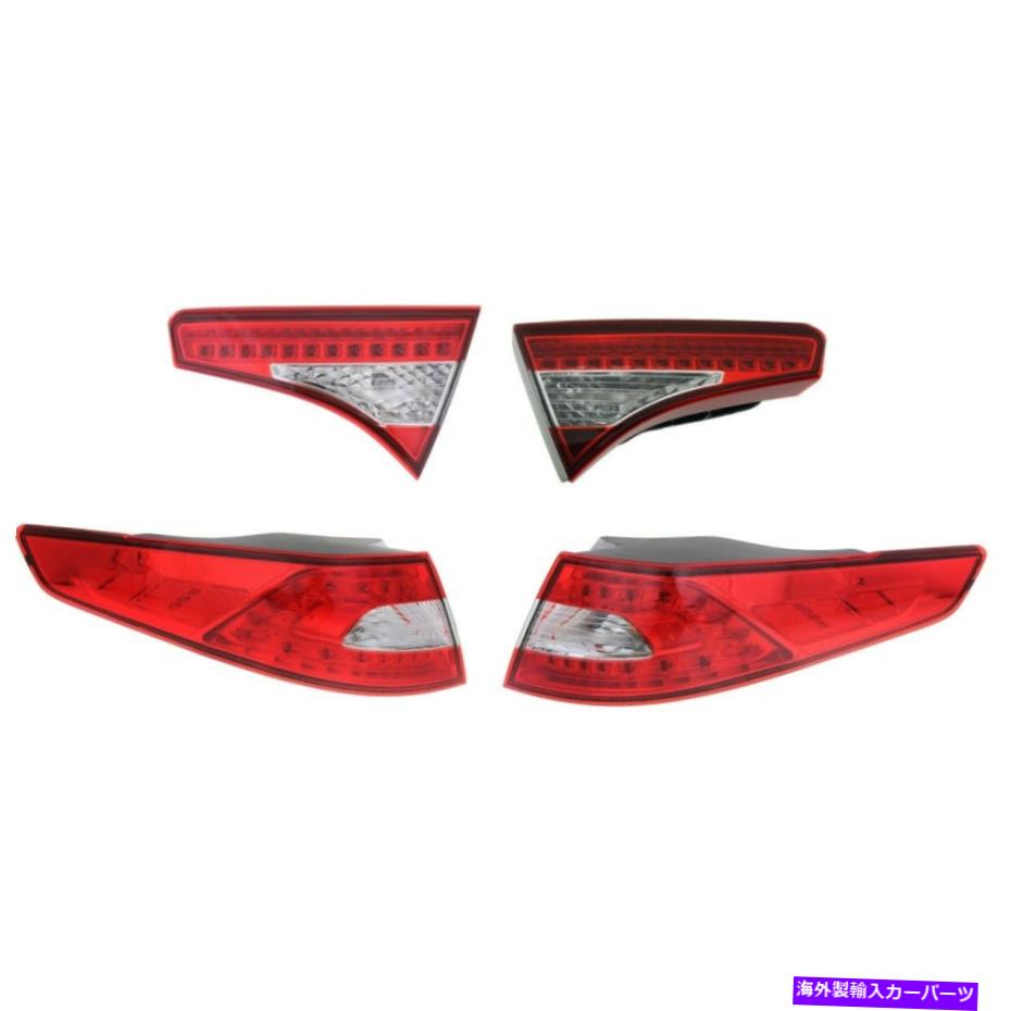 USテールライト テールライトランプKia Optima 11-13のためのLH＆RHの4つの左右の中にセット Tail Lights Lamps Set of 4 Left-and-Right Inside LH & RH for Kia Optima 11-13【並行輸入品】