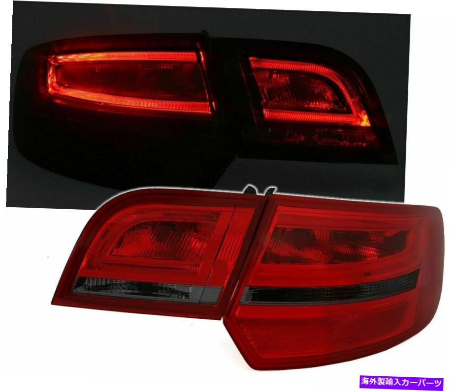 USテールライト Audi A3 8PAスモークLEDライトバーテールライトリアランプ9 / 2004-6 / 2008 AUDI A3 8PA SMOKED LED LIGHTBAR TAIL LIGHTS REAR LAMPS 9/2004-6/2008【並行輸入品】