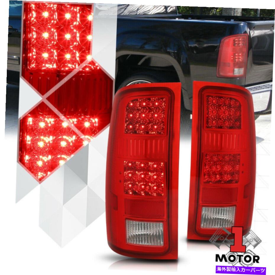 USテールライト クロームハウジングレッドレンズ*フルLED *テールライトブレーキランプ07~14 GMCシエラ1500 Chrome Housing Red Lens*FULL LED*Tail Light Brake Lamp for 07-14 GMC Sierra 1500【並行輸入品】