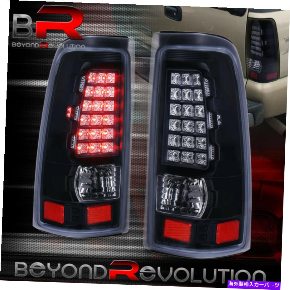 USテールライト 1999年から2006年のシボレーSilverado 1500/2500/3500 LEDブラックテールライトリアランプ For 1999-2006 Chevy Silverado 1500/2500/3500 LED Black Tail Lights Rear Lamps【並行輸入品】
