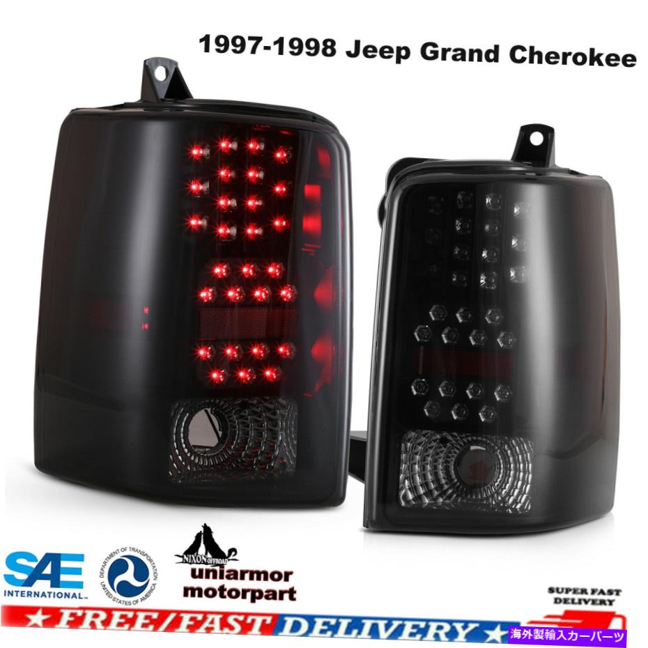 USテールライト 1997年から1998年のジープグランドチェロキーのためのLED Taillightリアランプ97-98 - 黒/煙 LED Taillight Rear Lamps for 1997-1998 Jeep Grand Cherokee 97-98 - Black/Smoke【並行輸入品】