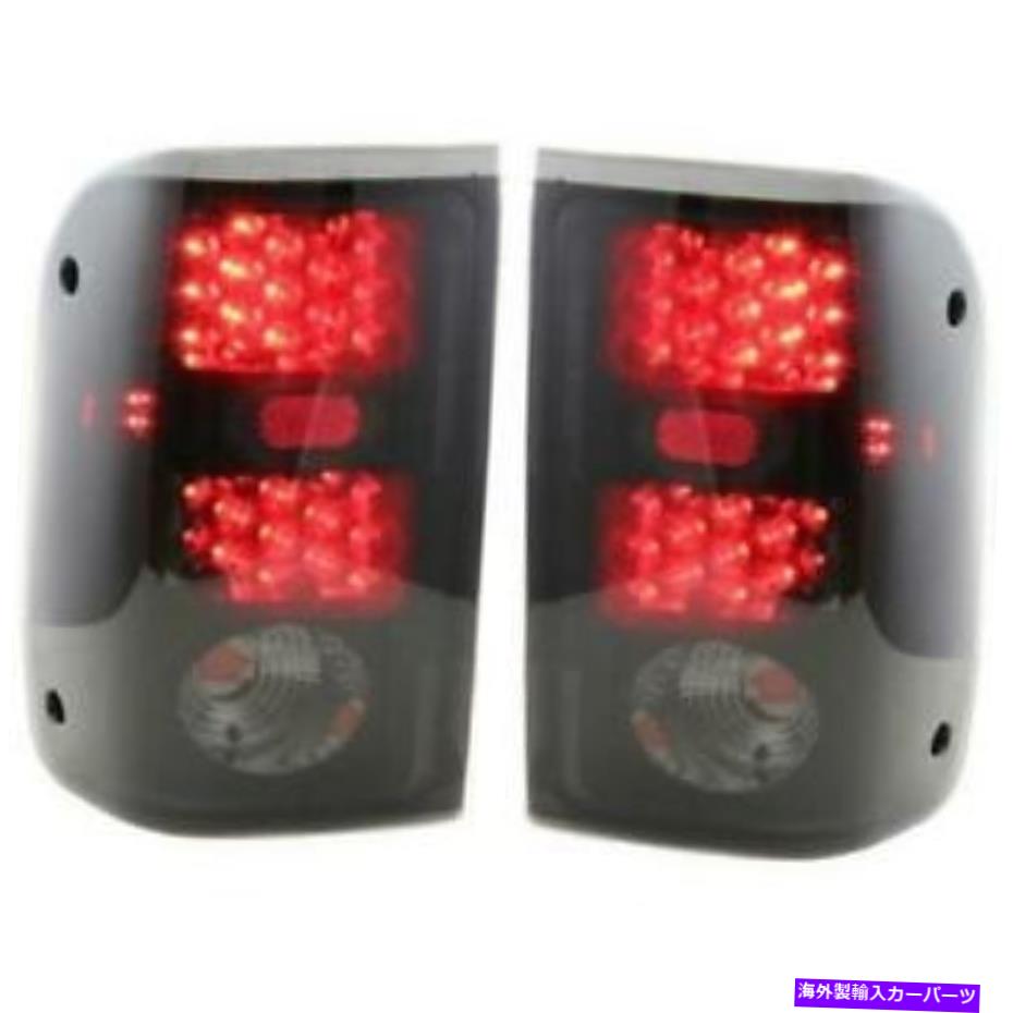 USテールライト 2000-2003フォードレンジャーLEDクリアテールランプ、アッシー、セット、ブラック/スモークレンズ 2000-2003 Ford Ranger Led Clear Tail Lamp,Assy.,Set,Black/smoke Lens【並行輸入品】