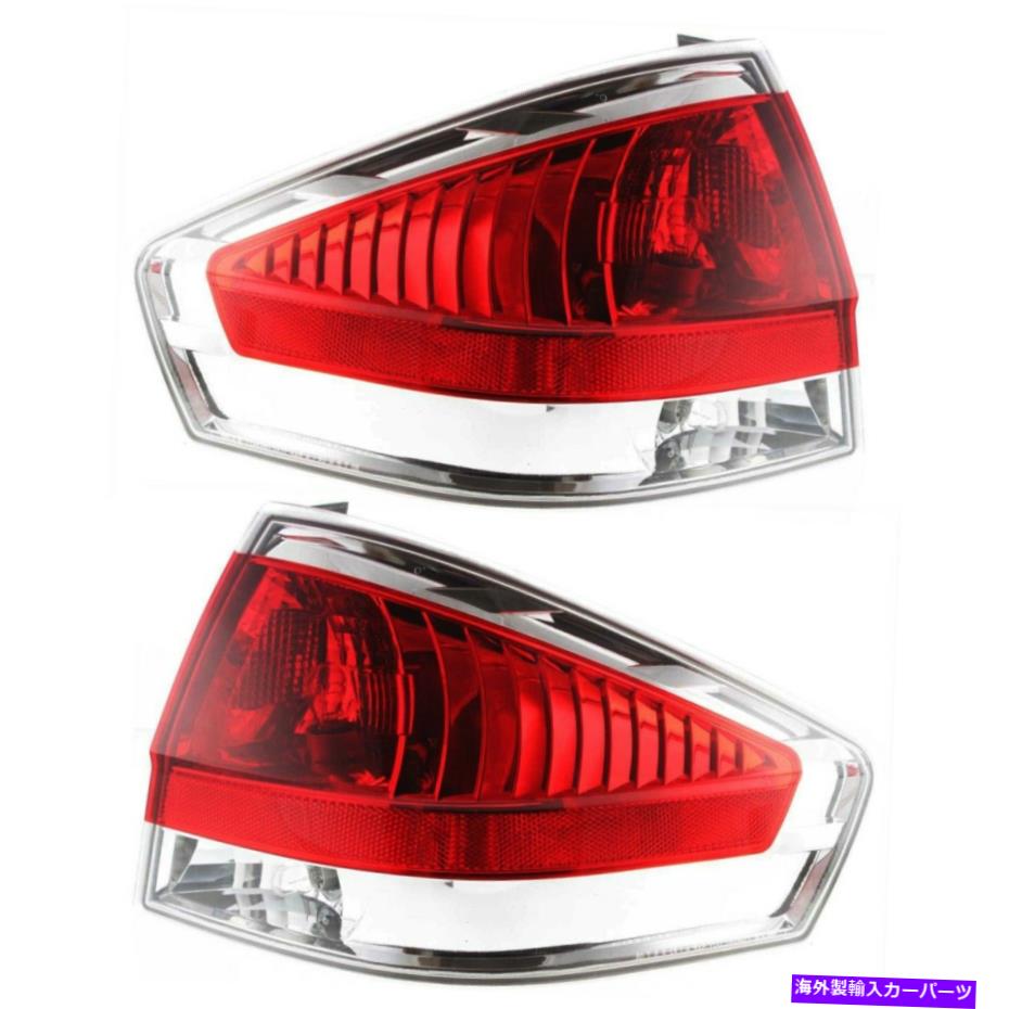 USテールライト 2008フォーカスのためのハロゲンテールライトセット Halogen Tail Light Set For 2008 Ford Focus Clear & Red Lens w/ Bulbs 2Pcs【並行輸入品】