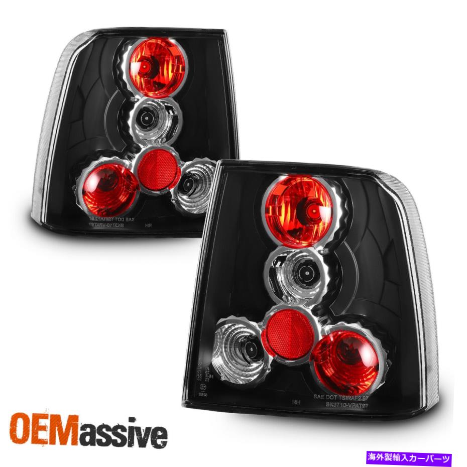 USテールライト フィット97-00フォルクスワーゲンパッセット4DR Sedan Glxブラックテールライトランプ左+右セット Fits 97-00 Volkswagen Passat 4Dr Sedan Glx Black Tail Lights Lamp Left+Right Set【並行輸入品】