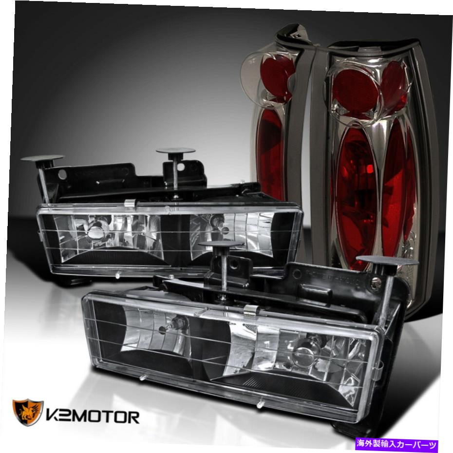 USテールライト 88-98 Chevy GMC C / K C10トラックブラックヘッドライト+煙テールランプ左+右 For 88-98 Chevy GMC C/K C10 Truck Black Headlights+Smoke Tail Lamps Left+Right【並行輸入品】 40,385円