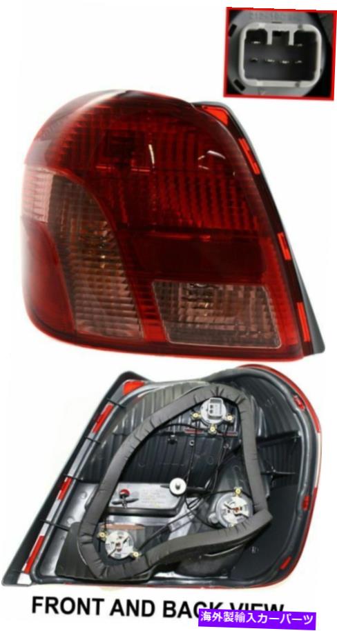 USテールライト 2000-2002のTayota Echoドライバサイドのテールライト Tail Light for 2000-2002 Toyota Echo Driver Side【並行輸入品】