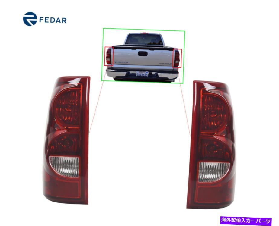 USテールライト 2003年のFedar Taill Light 2003 Silverado 1500/2500フリートドドライバ＆旅客サイド Fedar Tail Light For 2003 Silverado 1500/2500 Fleetside Driver & Passenger Side【並行輸入品】