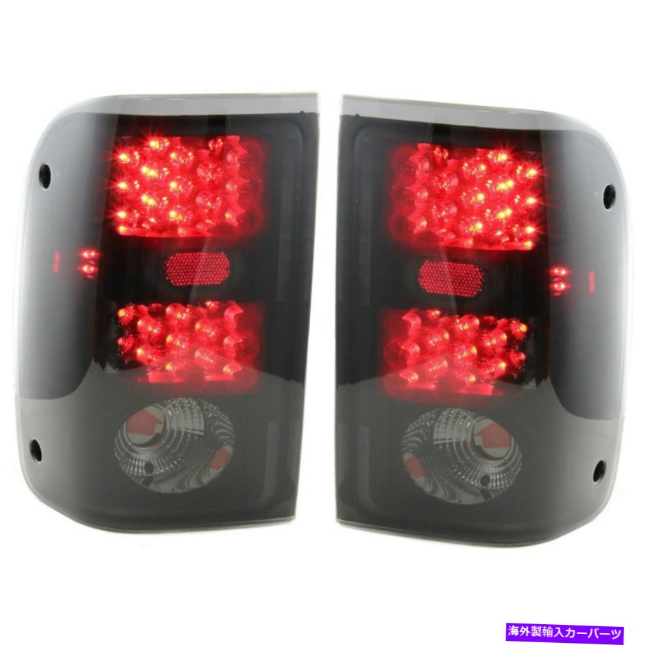 USテールライト 2000-2003フォードレンジャーのためのペアLEDテールライト左右側黒/スモークレンズ Pair LED Tail Light for 2000-2003 Ford Ranger Left & Right Side Black/Smoke Lens【並行輸入品】 40,385円