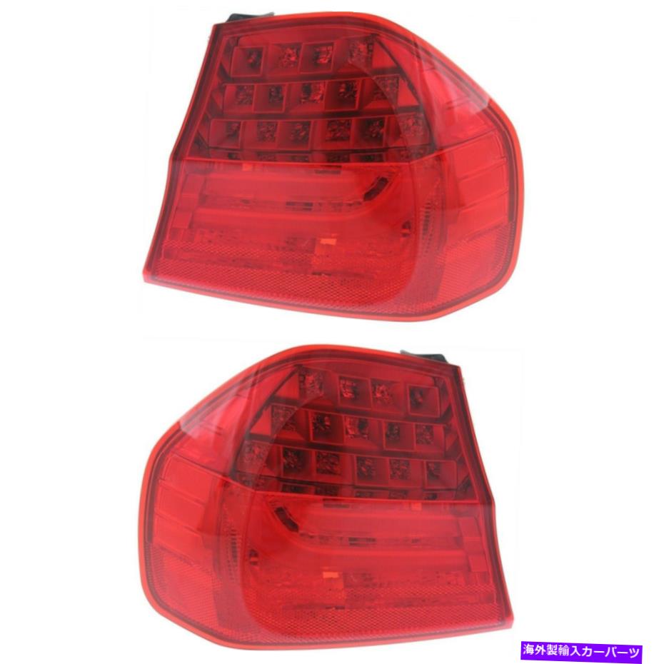 USテールライト 2009-2011 BMW 328I外部レッドレンズW /電球2PCSのためのハロゲンテールライトセット Halogen Tail Light Set For 2009-2011 BMW 328i Outer Red Lens w/ Bulbs 2Pcs【並行輸入品】