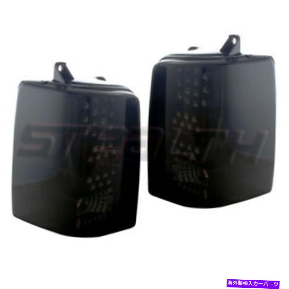 USテールライト フィット97-98ジープグランドチェロキーペアLEDテールライトブラックハウジングスモークレンズ Fits 97-98 Jeep Grand Cherokee PAIR LED Tail Lights Black Housing Smoke Lens【並行輸入品】