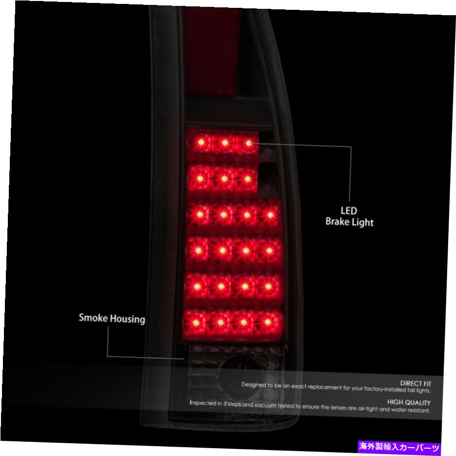 USテールライト 88-98 C10郊外SilveradoブラックハウジングスモークLED Taillightsテールランプ FOR 88-98 C10 SUBURBAN SILVERADO BLACK HOUSING SMOKE LED TAILLIGHTS TAIL LAMPS【並行輸入品】