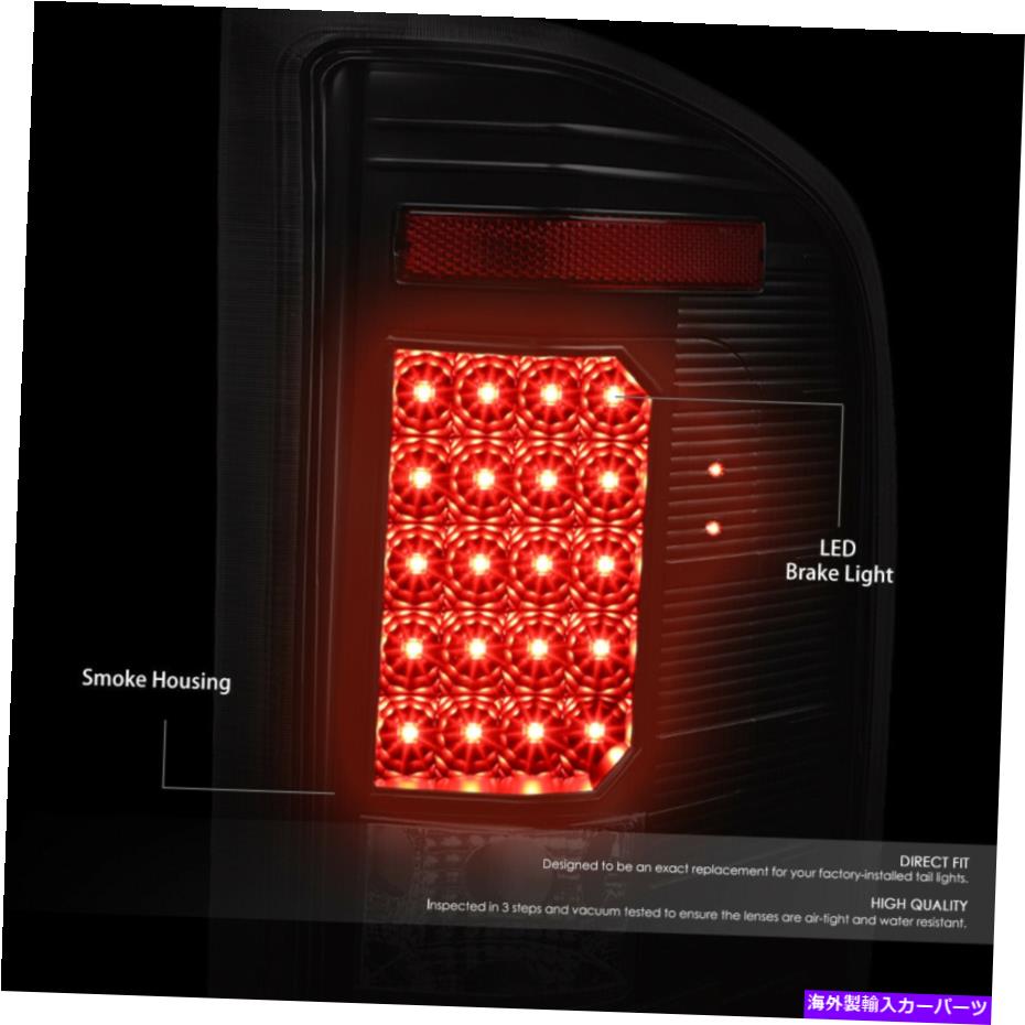 USテールライト 07-14 SilveradoブラックスモークフルLEDテールブレーキライトランプの交換 For 07-14 Silverado Black Smoked Full LED Tail Brake Light Lamps Replacement【並行輸入品】
