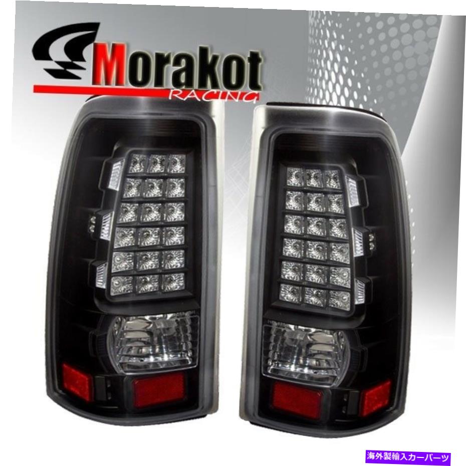 USテールライト Chevy Silverado 1500 2500 99-06第2世代LEDブレーキテールライトブラッククリア Chevy Silverado 1500 2500 99-06 2nd Generation LED Brake Tail Lights Black Clear【並行輸入品】