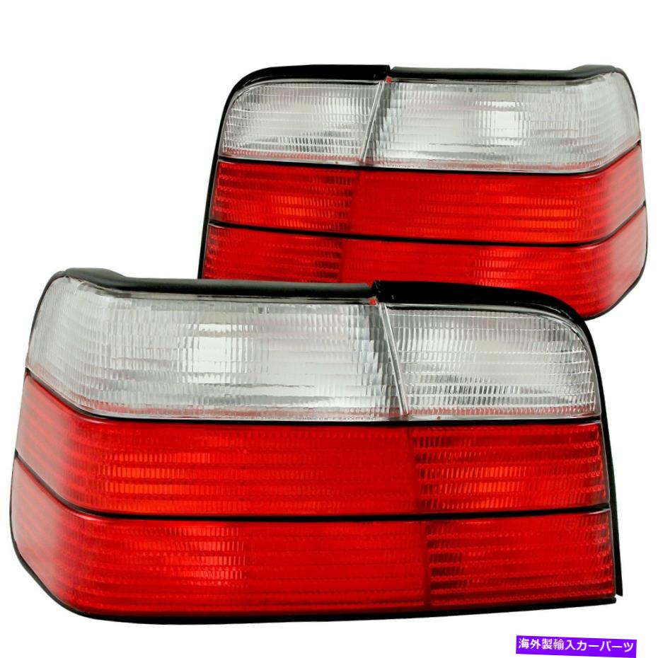 USテールライト テールライトは1991-1999のBMW 3シリーズE36クーペ赤とクリアレンズを設定 Tail Lights Set For 1991-1999 BMW 3 Series E36 Coupe With Red And Clear Lens【並行輸入品】
