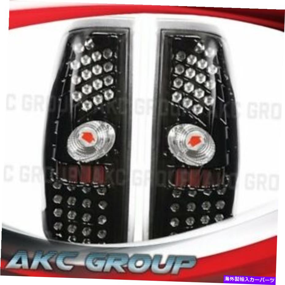 USテールライト 99-06 Silverado 99-03 GMC Sierra LEDテールライト - ブラックハウジングクリアレンズ For 99-06 Silverado 99-03 GMC Sierra LED Tail Lights - Black Housing Clear Lens【並行輸入品】