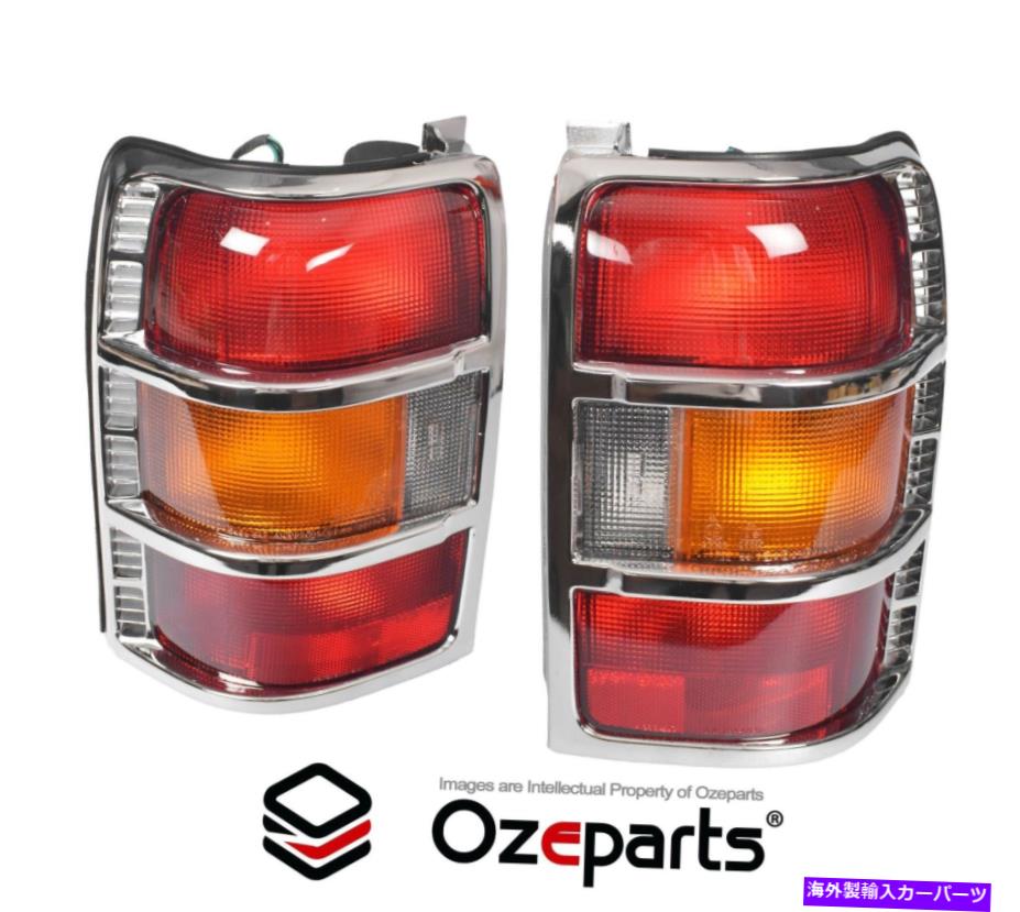 USテールライト Pair LH + RHテールライトリアランプクロームリムPajero NH NJ NK 91~97 Pair LH+RH Tail Light Rear Lamp Chrome Rim For Misubishi Pajero NH NJ NK 91~97【並行輸入品】