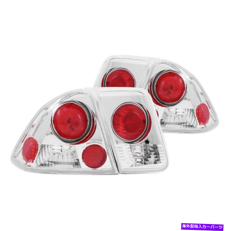 USテールライト Honda Civic 2001-2004 Anzo Chrome / Red Euroテールライト用 For Honda Civic 2001-2004 Anzo Chrome/Red Euro Tail Lights【並行輸入品】